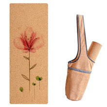 Load image into Gallery viewer, Luxury Cork Yoga Mat Non Slip Soft Sweat Resistant Hot Yoga Mat Built-in Pose Alignment Lines Eco Friendly Cork TPE Pilates Pads