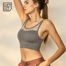 Load image into Gallery viewer, Lucylizz Mesh Breathable Yoga Bra Tops Fitness Women Shockproof Sports Bra Workout Running Sportswear Underwear Sexy Sport Bra