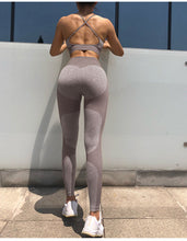 Load image into Gallery viewer, 2 Pieces Energy Seamless Sleeveless Yoga Set For Women Sports Bra+ Workout Leggings Breathable Fitness Sport Suit Gym Clothing