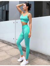 Load image into Gallery viewer, 2 Pieces Energy Seamless Sleeveless Yoga Set For Women Sports Bra+ Workout Leggings Breathable Fitness Sport Suit Gym Clothing