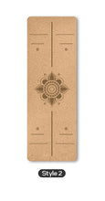Load image into Gallery viewer, 70 in Yoga mat Fitness Natural Cork mats Pilates Sport Slimming Balance Training Gym with Position Line Non Slip Gymnastics Pad