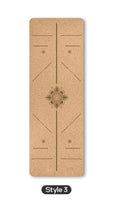 Load image into Gallery viewer, 70 in Yoga mat Fitness Natural Cork mats Pilates Sport Slimming Balance Training Gym with Position Line Non Slip Gymnastics Pad