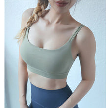 Load image into Gallery viewer, New yoga sports bra Women's double shoulder strap small strap fitness vest beauty back sports underwear