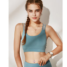Load image into Gallery viewer, New yoga sports bra Women's double shoulder strap small strap fitness vest beauty back sports underwear