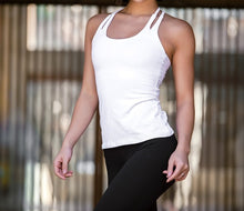 Load image into Gallery viewer, Tank top Sexy sports yoga vest running fitness vest Pula fast dry clothes fixed shock blue t shirt with bra p095