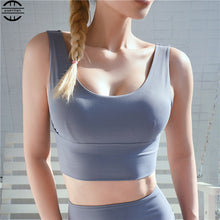 Load image into Gallery viewer, 2019 Female Sport Top Women T-shirt Crop Top Yoga Gym Fitness Sleeveless Vest Running Training Clothes for Women Yoga top