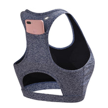 Load image into Gallery viewer, High Support Sports Bra Top With Pocket Back Women Hollow Out Padded Yoga Bras Fitness Gym Crop Tops Gorge Sport Bh Active Wear