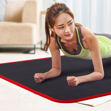 Load image into Gallery viewer, 10MM Extra Thick 183cmX61cm High Quality NBR Non-slip Yoga Mats For Fitness Tasteless Pilates Gym Exercise Pads with Bandages
