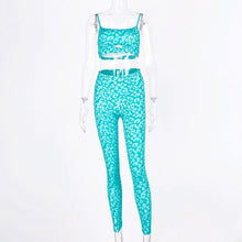 Load image into Gallery viewer, 2019 New Women Backless Print Yoga Set High Waist Patchwork Stretchy Fitness Jumpsuit Gym Wear Sport Suit Push Up Yoga Pants
