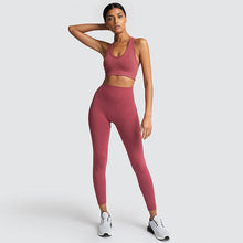 Load image into Gallery viewer, 2020 2PCS Women's Seamless Yoga Set Sportswear Sports Bra+Leggings Fitness Pants Gym Running Suit Exercise Clothing Athletic

