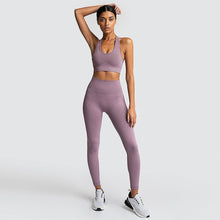 Load image into Gallery viewer, 2020 2PCS Women's Seamless Yoga Set Sportswear Sports Bra+Leggings Fitness Pants Gym Running Suit Exercise Clothing Athletic
