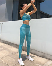 Load image into Gallery viewer, 2 Pieces Energy Seamless Sleeveless Yoga Set For Women Sports Bra+ Workout Leggings Breathable Fitness Sport Suit Gym Clothing
