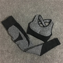 Load image into Gallery viewer, Women Thickness Seamless Yoga Suit Sportswear Fitness Sport Gym Running Set 2 Piece Costume For Yoga Sports Bras+Leggings Sets T
