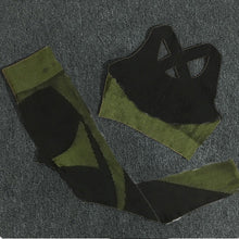 Load image into Gallery viewer, Women Thickness Seamless Yoga Suit Sportswear Fitness Sport Gym Running Set 2 Piece Costume For Yoga Sports Bras+Leggings Sets T
