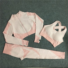 Load image into Gallery viewer, Women Thickness Seamless Yoga Suit Sportswear Fitness Sport Gym Running Set 2 Piece Costume For Yoga Sports Bras+Leggings Sets T
