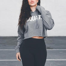 Load image into Gallery viewer, Cotton Letter Crop Top Sports Yoga Shirts women Spring Autumn Long Sleeves Hoodie Sweatshirt Sports Fitness Gym Workout T-shirts
