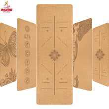 Load image into Gallery viewer, 70 in Yoga mat Fitness Natural Cork mats Pilates Sport Slimming Balance Training Gym with Position Line Non Slip Gymnastics Pad
