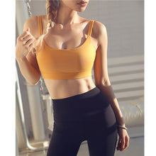 Load image into Gallery viewer, New yoga sports bra Women's double shoulder strap small strap fitness vest beauty back sports underwear
